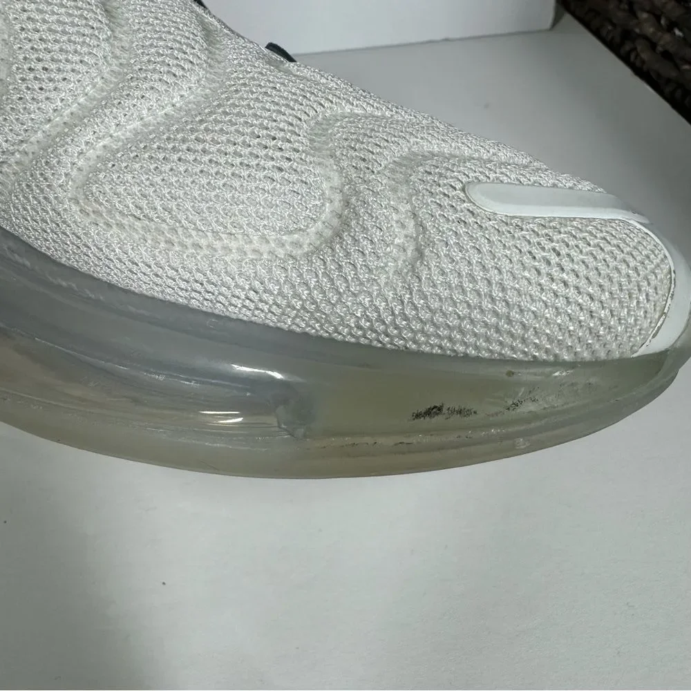 Nike Air Max 720 Metallic White Athletic Running Shoes Mens Size 10 AO2924-100